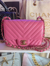 CHANEL HOT PINK MINI CHEVRON FLAP