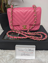 CHANEL HOT PINK MINI CHEVRON FLAP