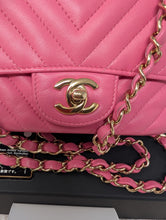 CHANEL HOT PINK MINI CHEVRON FLAP