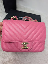 CHANEL HOT PINK MINI CHEVRON FLAP