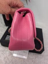 CHANEL HOT PINK MINI CHEVRON FLAP