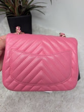 CHANEL HOT PINK MINI CHEVRON FLAP
