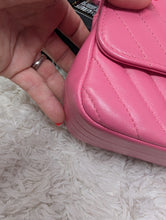 CHANEL HOT PINK MINI CHEVRON FLAP