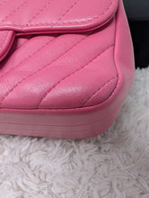 CHANEL HOT PINK MINI CHEVRON FLAP