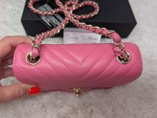CHANEL HOT PINK MINI CHEVRON FLAP