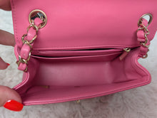 CHANEL HOT PINK MINI CHEVRON FLAP