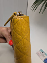 CHANEL YELLOW CAVIAR ZIPPY WALLET