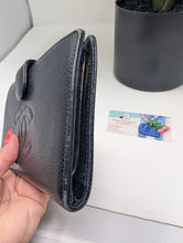 CHANEL BLACK CAVIAR BIFOLD KISS LOCK WALLET