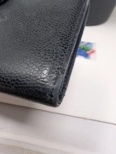 CHANEL BLACK CAVIAR BIFOLD KISS LOCK WALLET