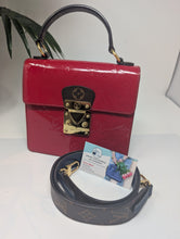 LOUIS VUITTON SPRING STREET PM, SCARLET RED VERNIS LEATHER, MONOGRAM ACCENT - CROSSBODY/SHOULDER BAG, LIKE NEW