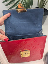 LOUIS VUITTON SPRING STREET PM, SCARLET RED VERNIS LEATHER, MONOGRAM ACCENT - CROSSBODY/SHOULDER BAG, LIKE NEW