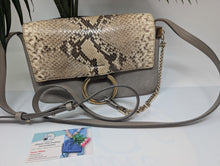 CHLOE FAYE SMALL PYTHON FLAP CROSSBODY, EXCELLENT