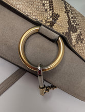 CHLOE FAYE SMALL PYTHON FLAP CROSSBODY, EXCELLENT