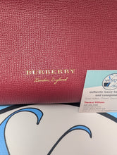 BURBERRY CRIMSON BANNER TOTE, EXCELLENT
