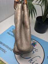 GUCCI METALLIC BAMBOO SMALL SHOPPER TOTE