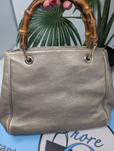 GUCCI METALLIC BAMBOO SMALL SHOPPER TOTE