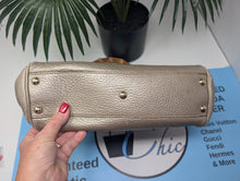 GUCCI METALLIC BAMBOO SMALL SHOPPER TOTE
