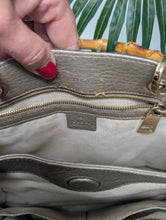 GUCCI METALLIC BAMBOO SMALL SHOPPER TOTE