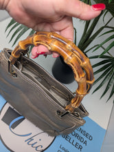 GUCCI METALLIC BAMBOO SMALL SHOPPER TOTE