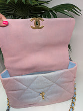 CHANEL 19 OMBRE DENIM PINK BLUE MED/LG, LIKE NEW, LIMITED 2024 CRUISE COLLECTION