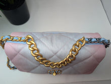 CHANEL 19 OMBRE DENIM PINK BLUE MED/LG, LIKE NEW, LIMITED 2024 CRUISE COLLECTION