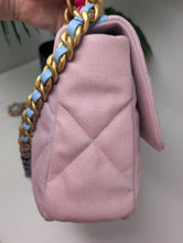 CHANEL 19 OMBRE DENIM PINK BLUE MED/LG, LIKE NEW, LIMITED 2024 CRUISE COLLECTION