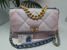 CHANEL 19 OMBRE DENIM PINK BLUE MED/LG, LIKE NEW, LIMITED 2024 CRUISE COLLECTION