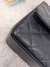 CHANEL BLACK CAVIAR JUMBO DOUBLE FLAP, SILVER HDW