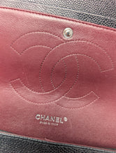 CHANEL BLACK CAVIAR JUMBO DOUBLE FLAP, SILVER HDW