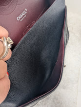 CHANEL BLACK CAVIAR JUMBO DOUBLE FLAP, SILVER HDW
