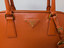 PRADA SAFFIANO ORANGE LEATHER PROMENADE BAG