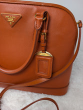 PRADA SAFFIANO ORANGE LEATHER PROMENADE BAG