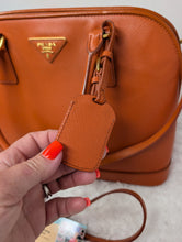 PRADA SAFFIANO ORANGE LEATHER PROMENADE BAG
