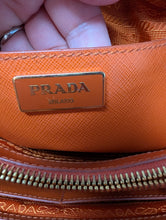 PRADA SAFFIANO ORANGE LEATHER PROMENADE BAG