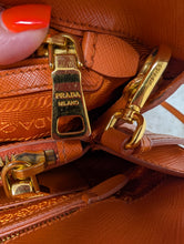 PRADA SAFFIANO ORANGE LEATHER PROMENADE BAG