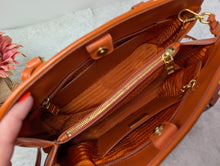 PRADA SAFFIANO ORANGE LEATHER PROMENADE BAG