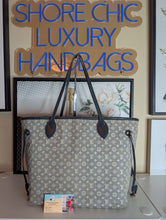 LOUIS VUITTON BLUE MINI LIN NEVERFULL MM