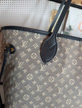 LOUIS VUITTON BLUE MINI LIN NEVERFULL MM