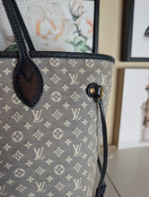 LOUIS VUITTON BLUE MINI LIN NEVERFULL MM