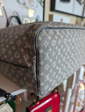 LOUIS VUITTON BLUE MINI LIN NEVERFULL MM