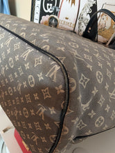 LOUIS VUITTON BLUE MINI LIN NEVERFULL MM
