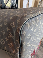 LOUIS VUITTON BLUE MINI LIN NEVERFULL MM