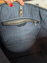 LOUIS VUITTON BLUE MINI LIN NEVERFULL MM