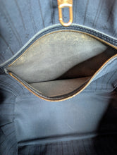 LOUIS VUITTON BLUE MINI LIN NEVERFULL MM
