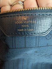 LOUIS VUITTON BLUE MINI LIN NEVERFULL MM