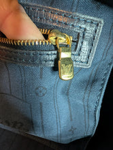 LOUIS VUITTON BLUE MINI LIN NEVERFULL MM