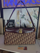 DIOR VINTAGE TROTTER SHOULDER BAG, BURGUNDY