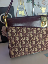 DIOR VINTAGE TROTTER SHOULDER BAG, BURGUNDY