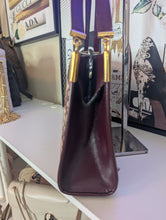 DIOR VINTAGE TROTTER SHOULDER BAG, BURGUNDY