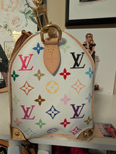 LOUIS VUITTON MURAKAMI WHITE MULTICOLOR SPEEDY 25 BANDOLIERE, LIKE NEW
